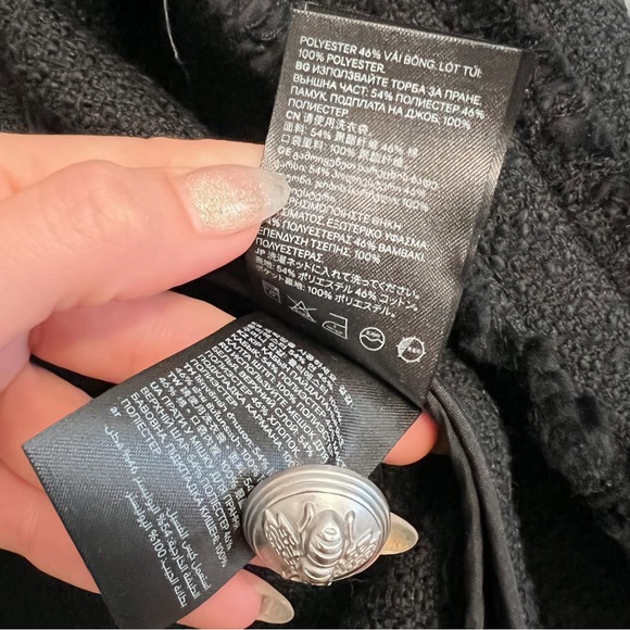 NWOT✨ H&M Black Textured-Weave Jacket - Picture 10 of 10